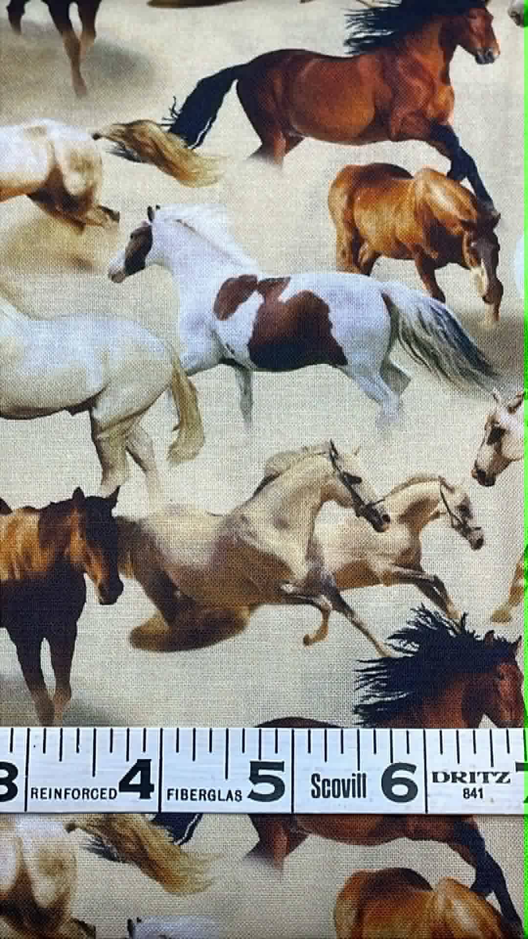 Western Rodeo - Running Free. Sold by the half yard.