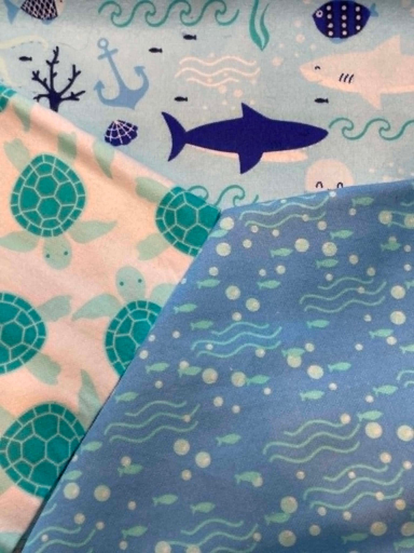 Flannel Fat Quarter Bundle, from the Sea Life Collection