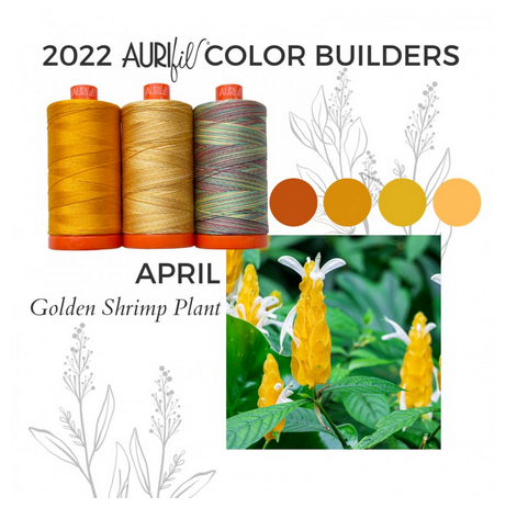 Aurifil Color Builder - Golden Shrimp Plant