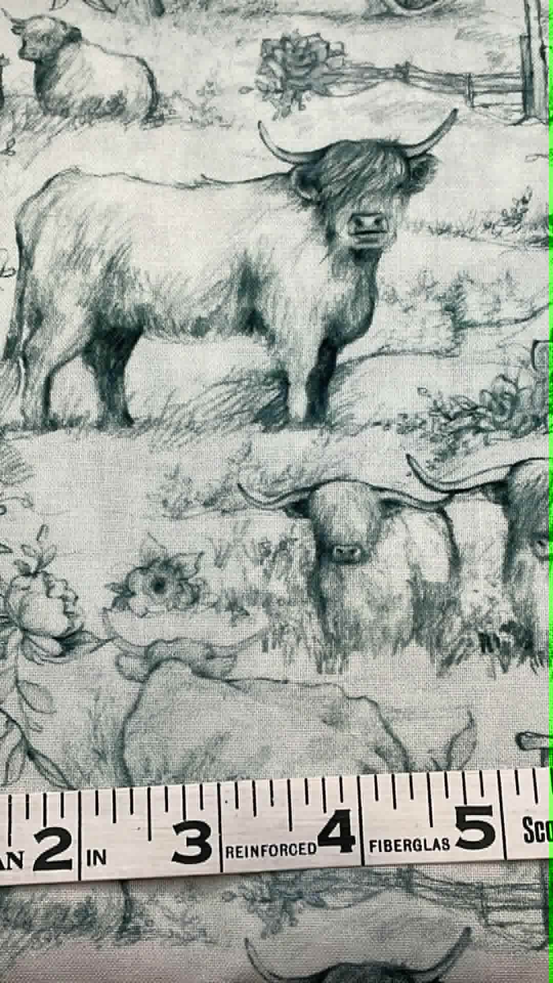 Highland Ranch Toile by Susan Winget for Springs Creative - Sold by the half yard.