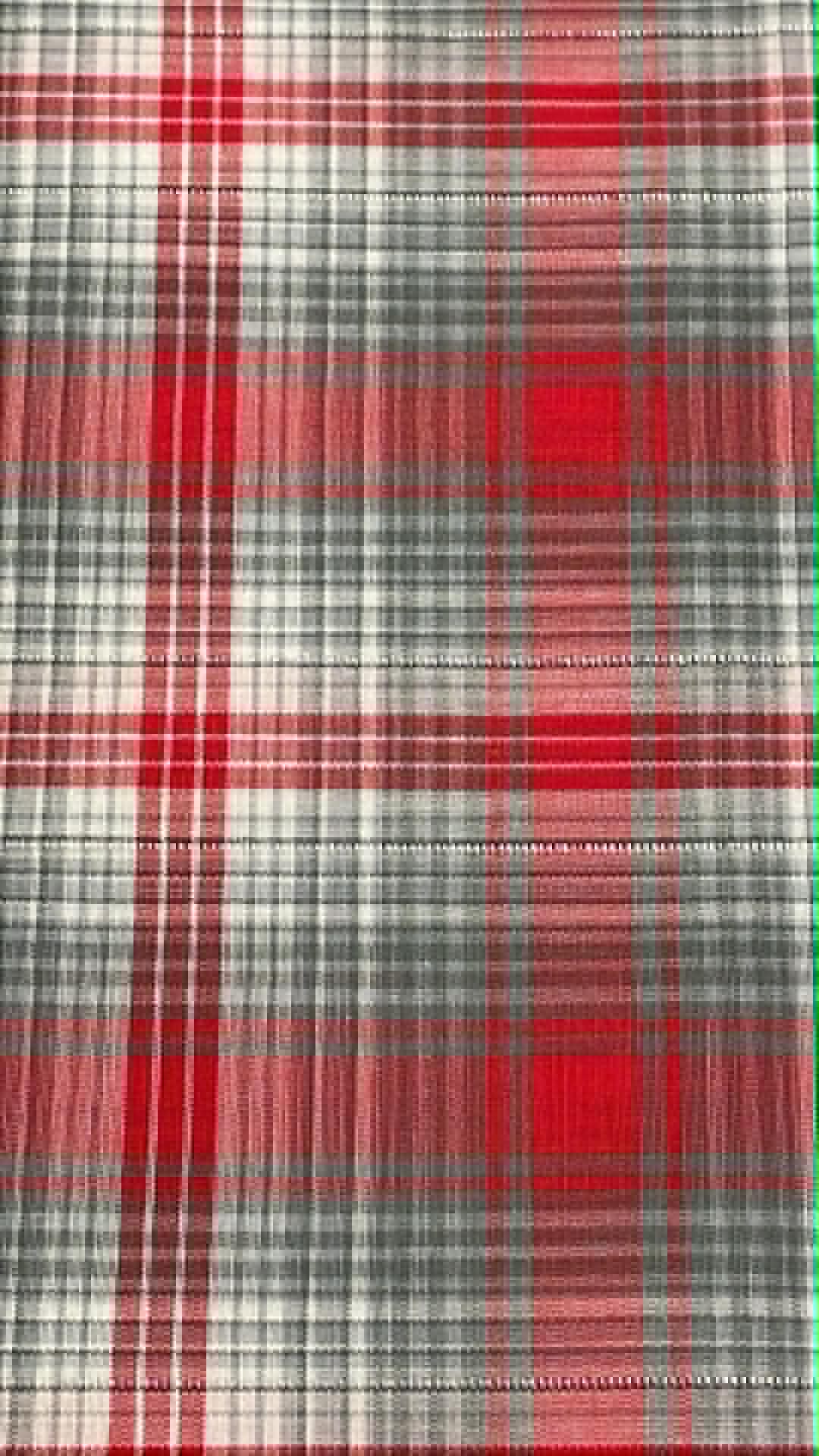 Red, Gray and silver metallic, yarn dyed plaid. ** REMNANT **