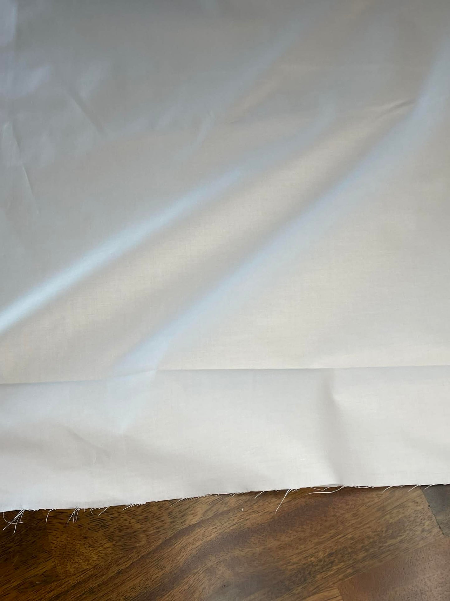 45" wide, white cotton muslin