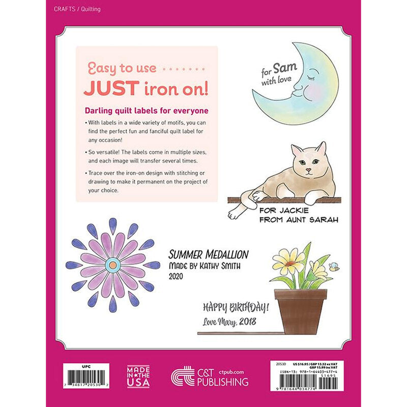 Pretty & Playful Iron-On Labels for quilts & more