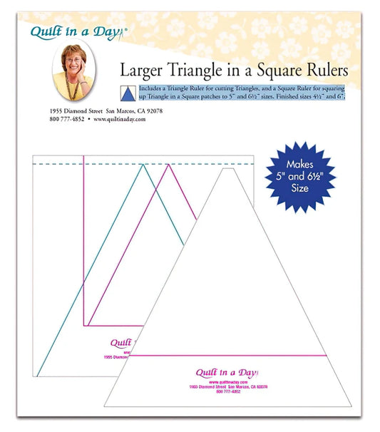Larger Triangle in a Square Rulers by Quilt in a Day