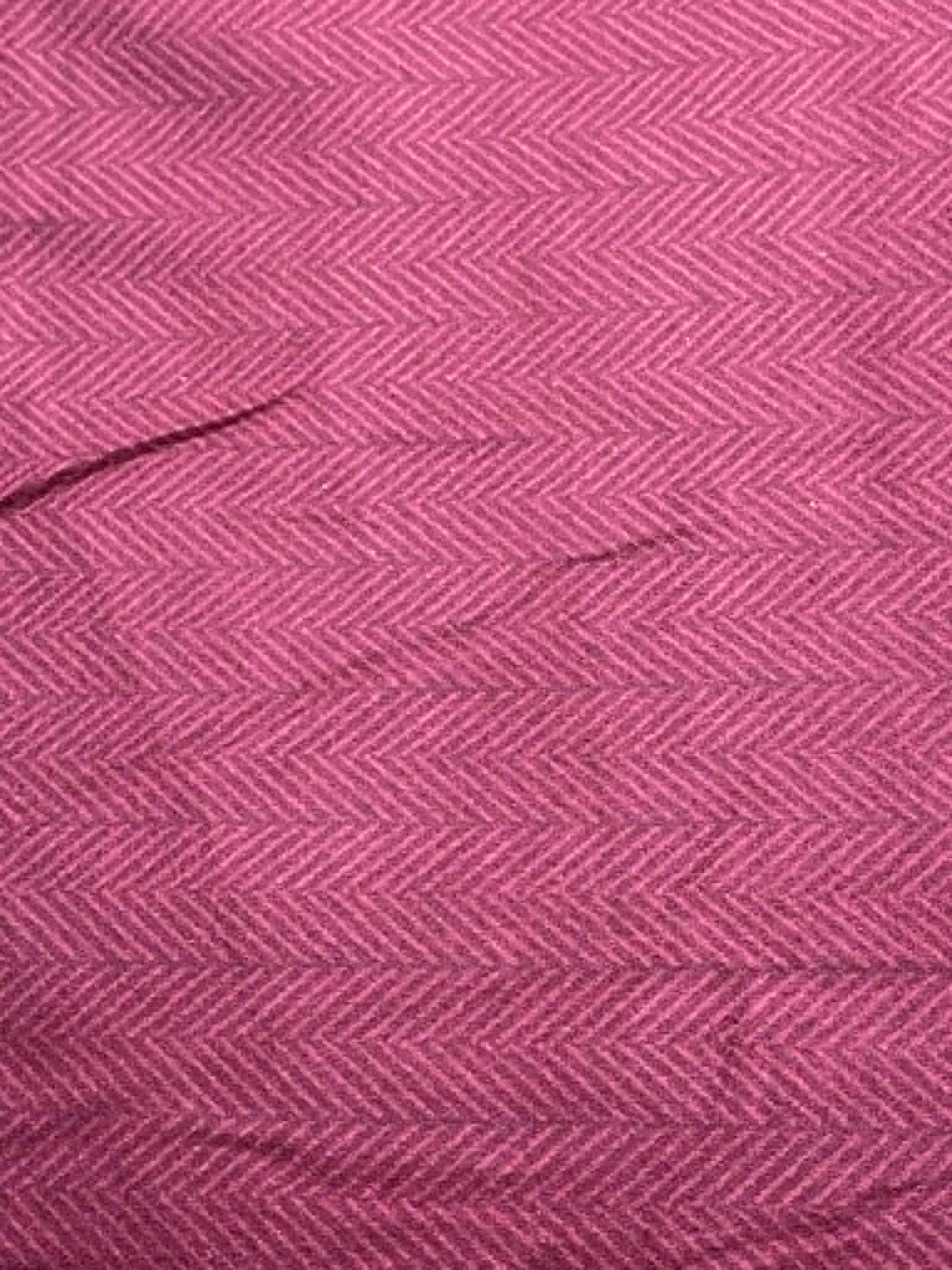 Flannel.  Burgundy Herringbone.  Sold by the half yard.
