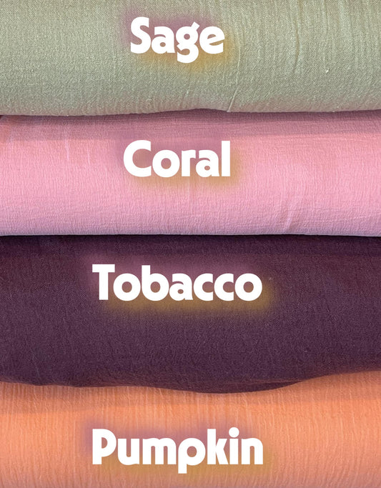 Cotton Gauze - 100% cotton fabric by the yard