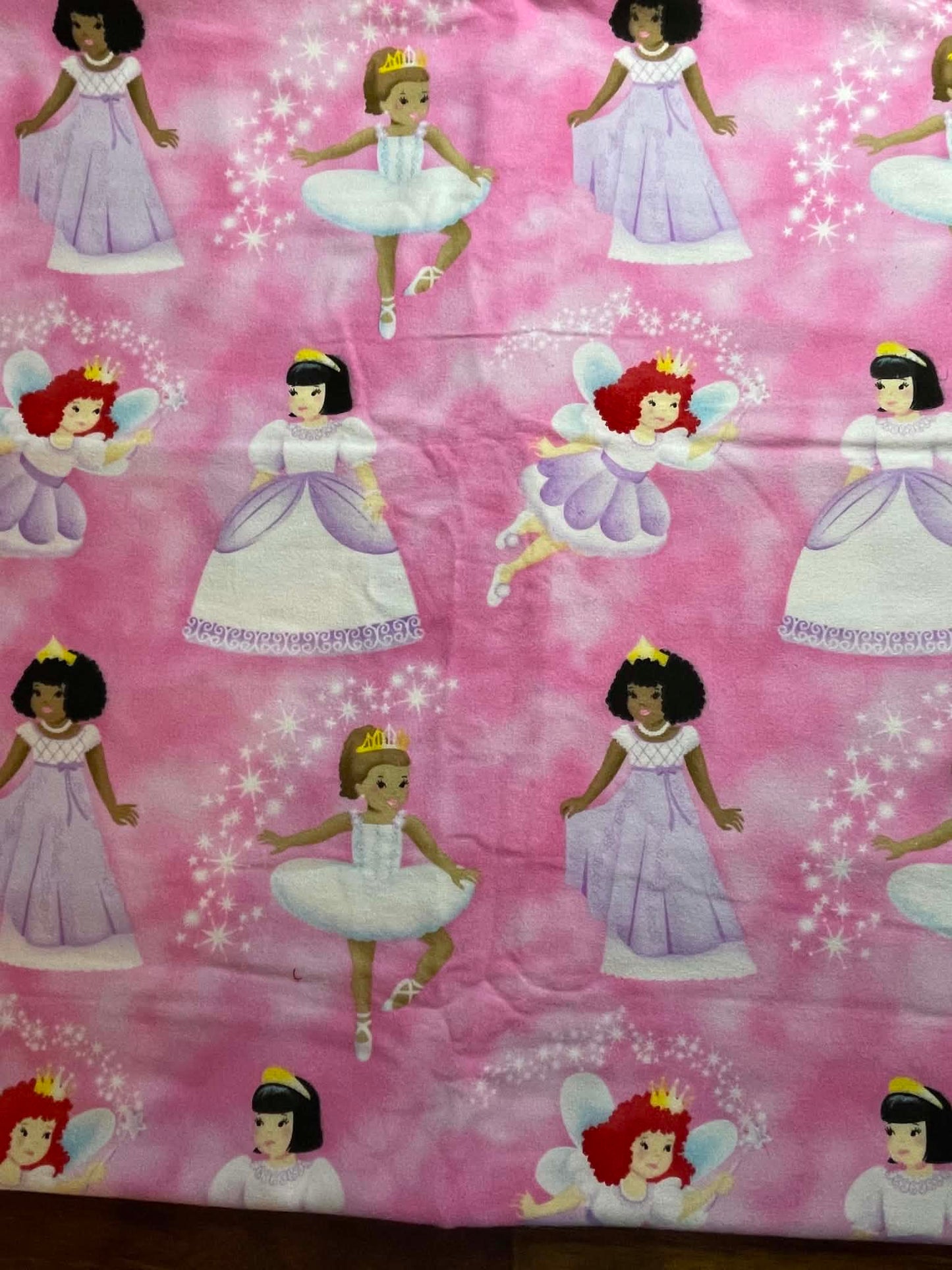 Flannel.  Little Princesses by Michael Miller Fabrics.  Sold by the yard.