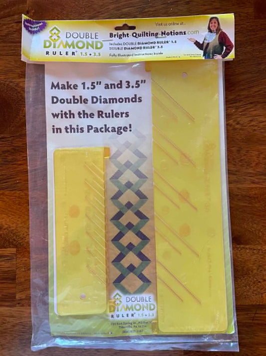 Double Diamond Quilting Ruler 1.5" and 3.5"