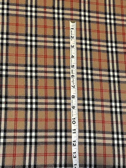 Plaid - Brown, black, red and white