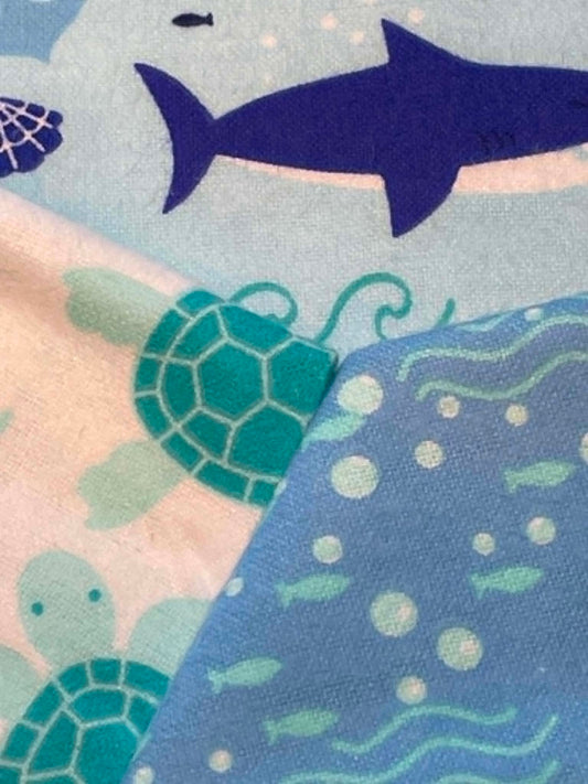 Flannel Fat Quarter Bundle, from the Sea Life Collection