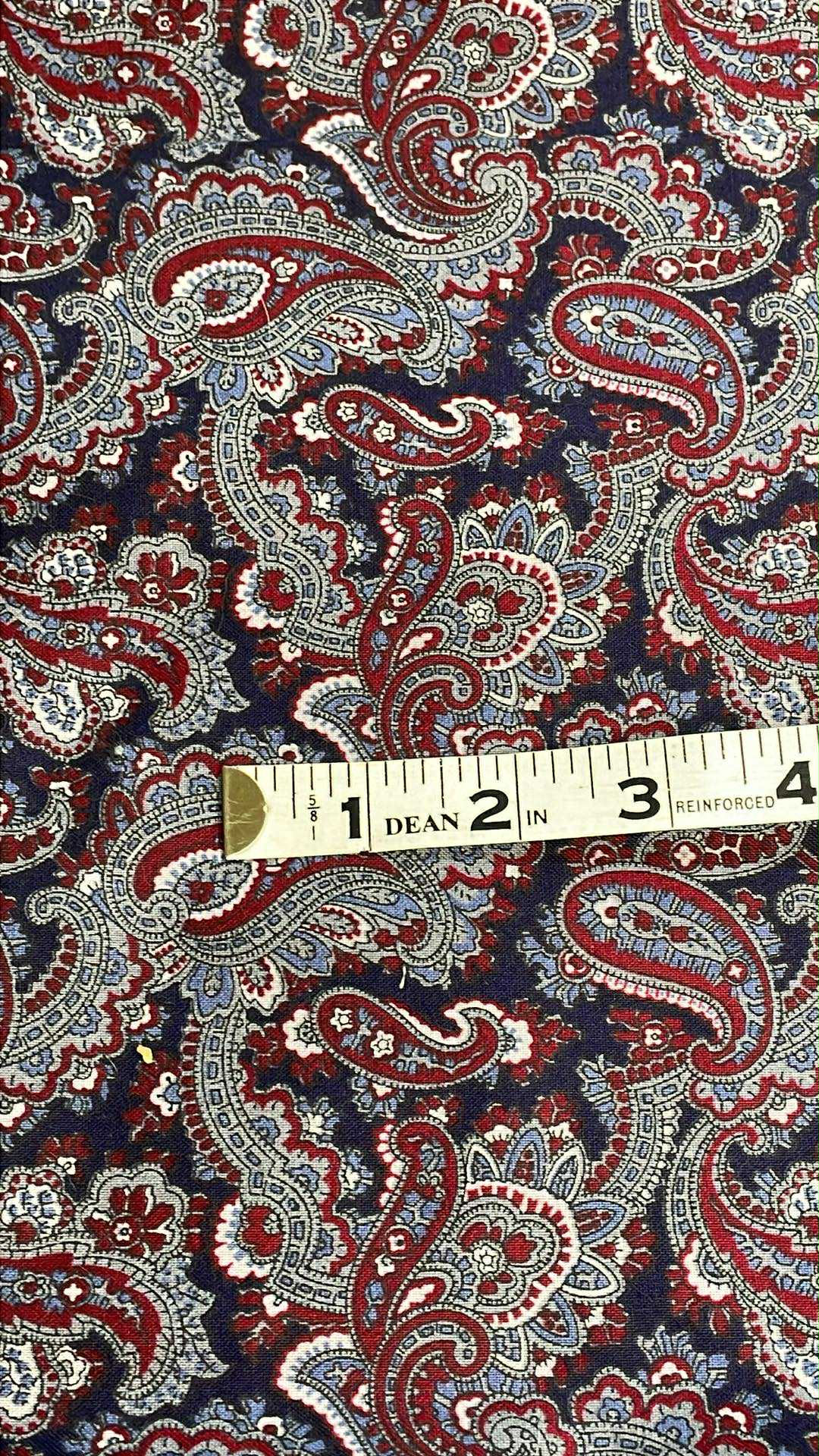 Maroon and navy blue paisleys