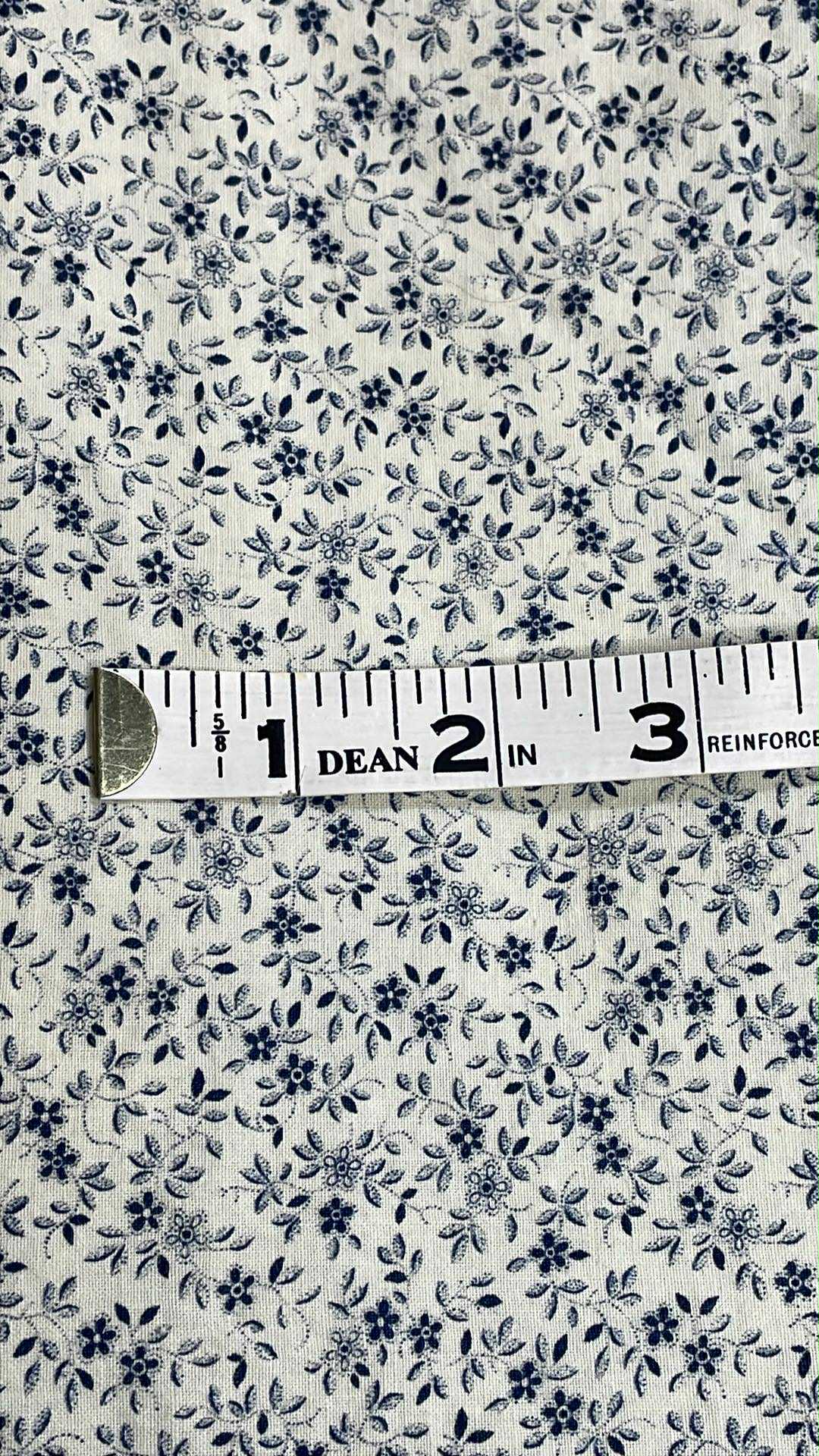 Blue floral on white background
