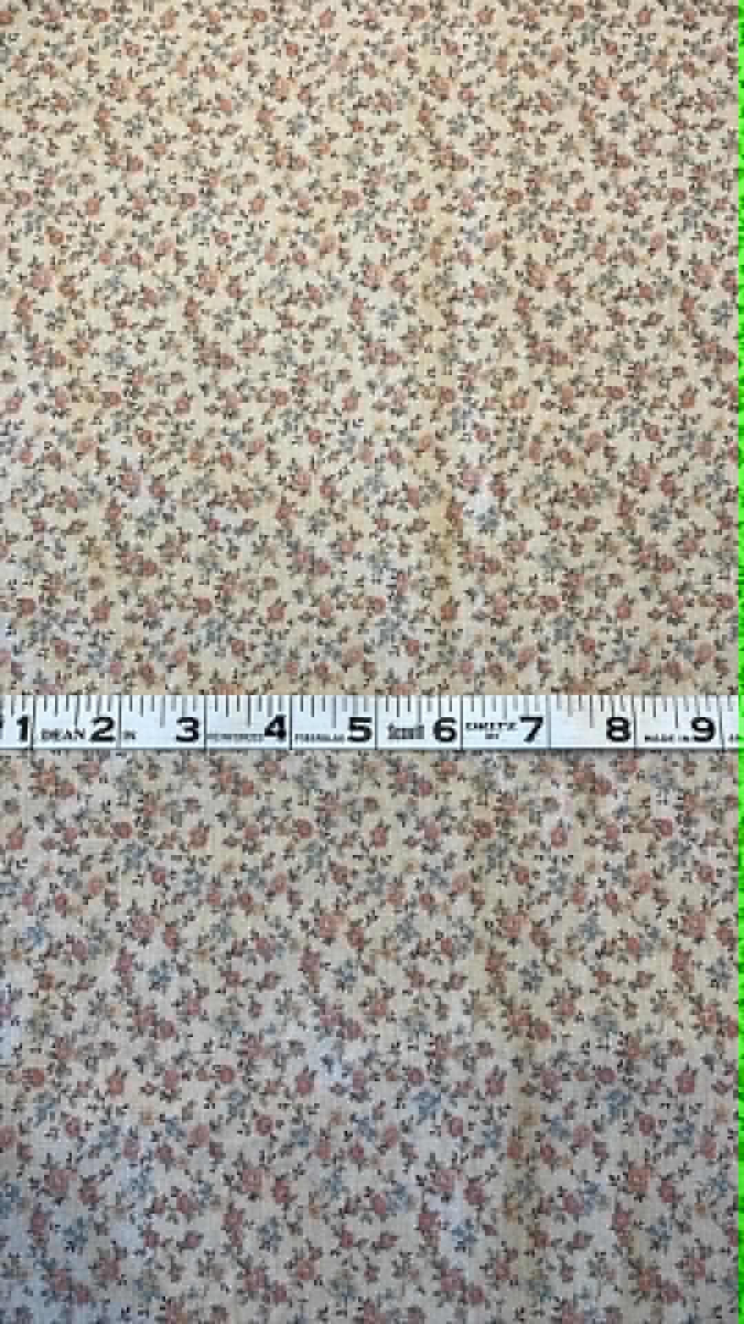 Tan ditsy floral.  Sold by the half yard.