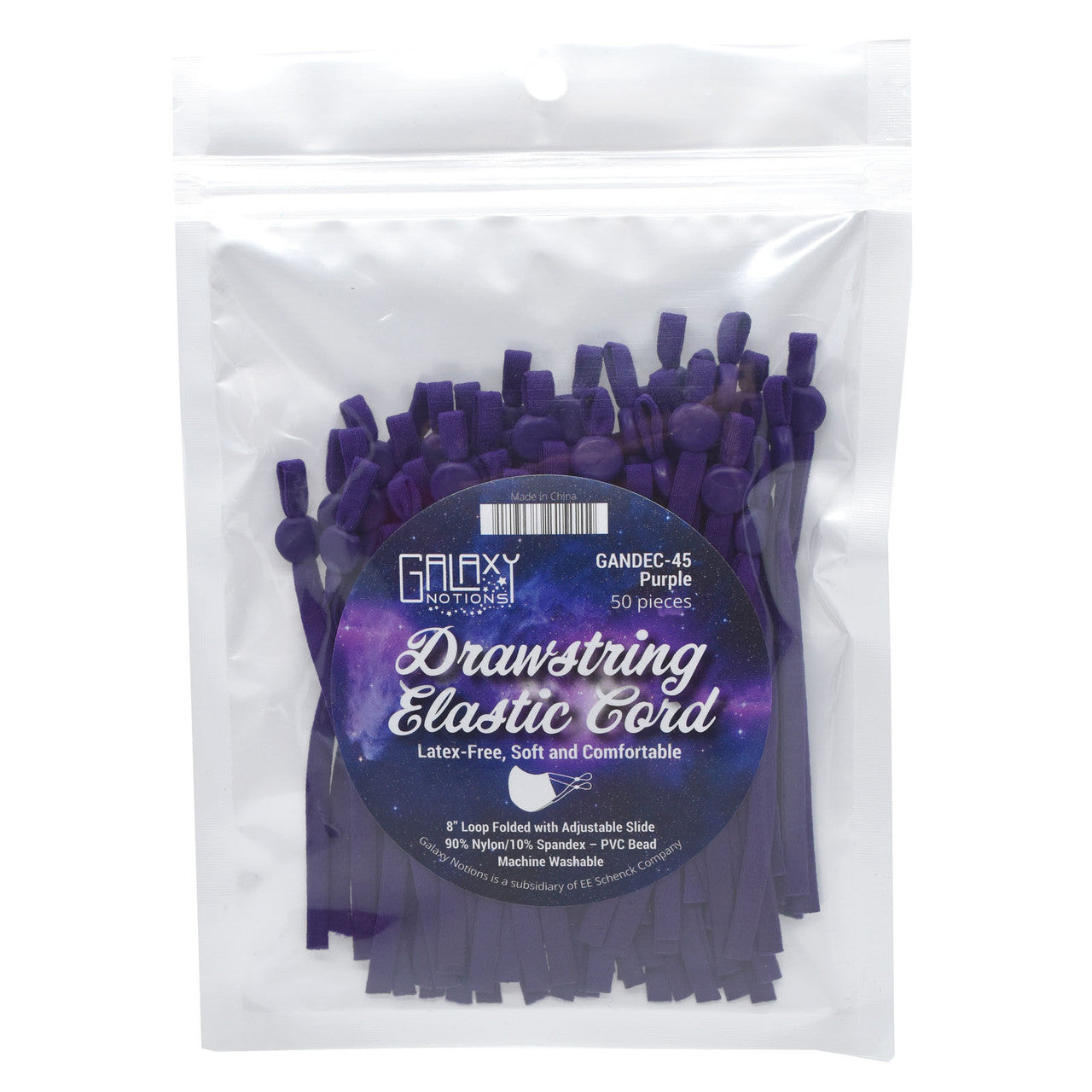 Drawstring Elastic Cord - Purple