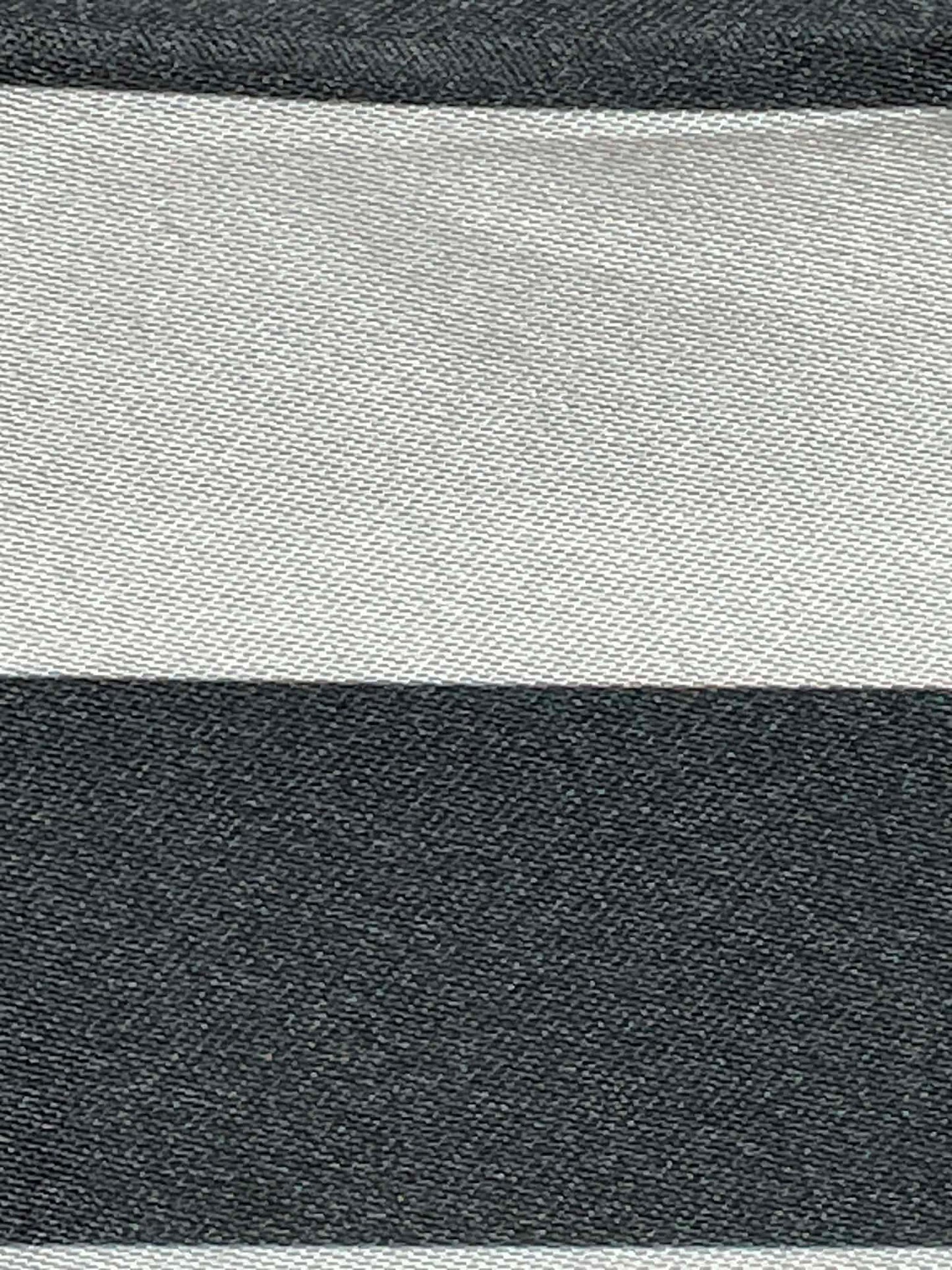 Black & white stripe satin.  Sold by the yard.