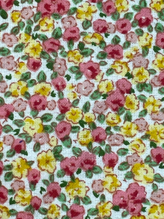 Flannel print orange and yellow flowers. &nbsp;Sold by the yard.