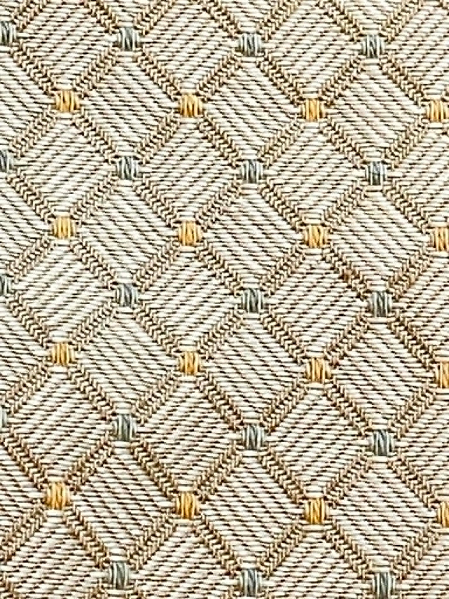 54" wide upholstery fabric.  Yellow/gold diamond with a bit of green.  Sold by the yard.
