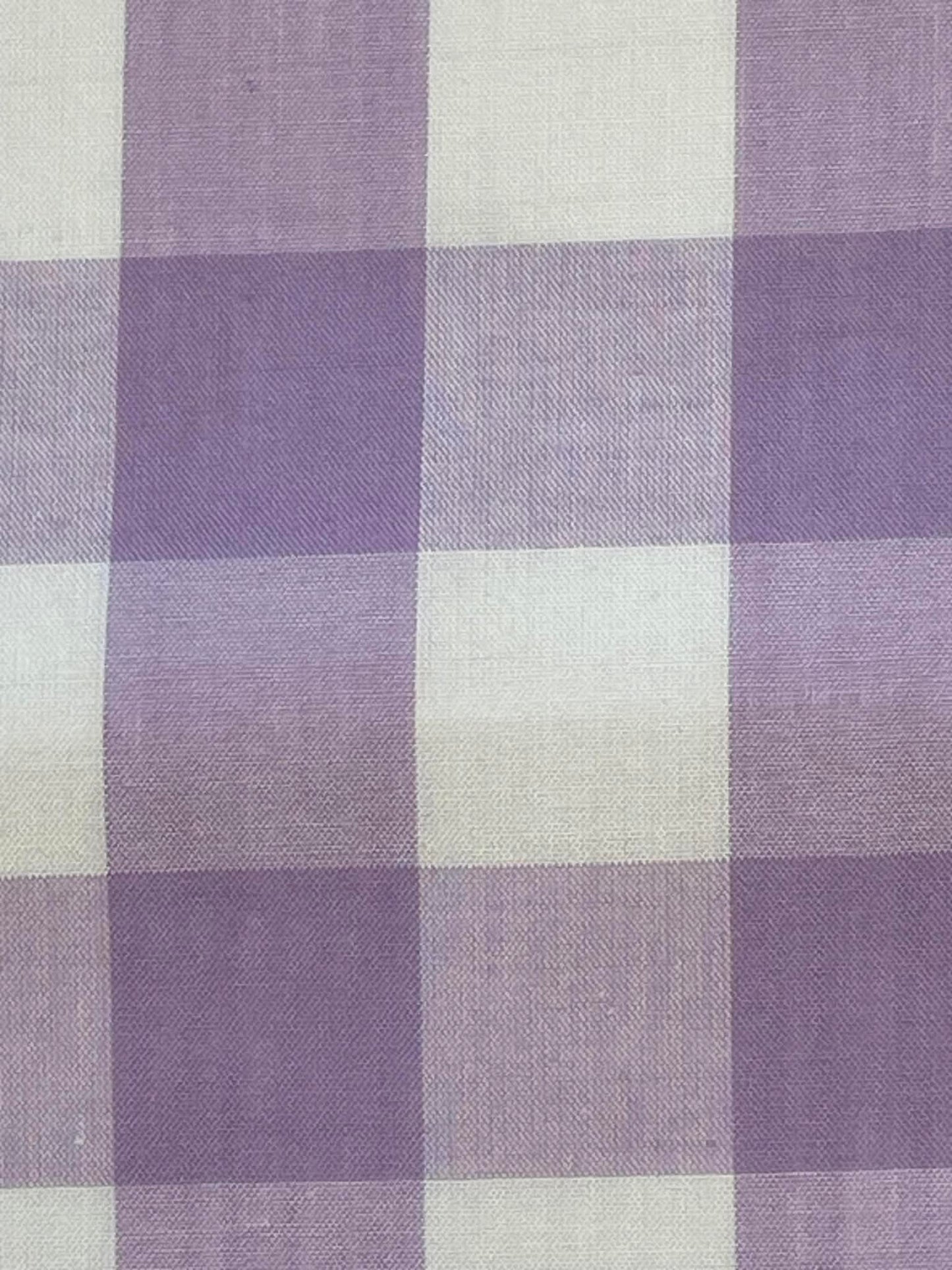 Gingham Check, 1 inch, lilac.  Yarn dyed.  Fabric by the yard.