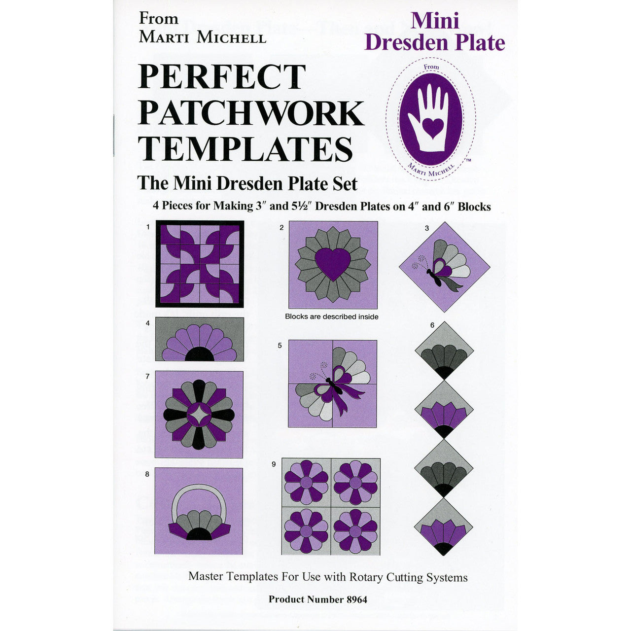 Mini Dresden Plate templates from Marti Michell