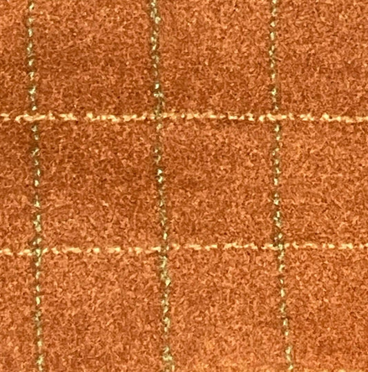 Flannel.  1879 Woolies.  Orange Plaid.   Sold by the yard.
