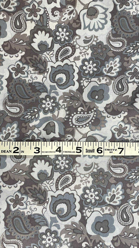 Gray paisleys and florals