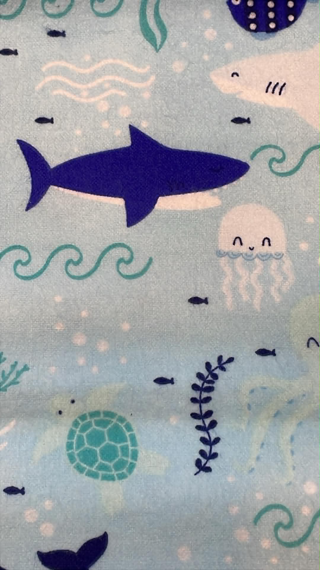 Flannel Fat Quarter - Sea Life  - #3 Sea Creatures