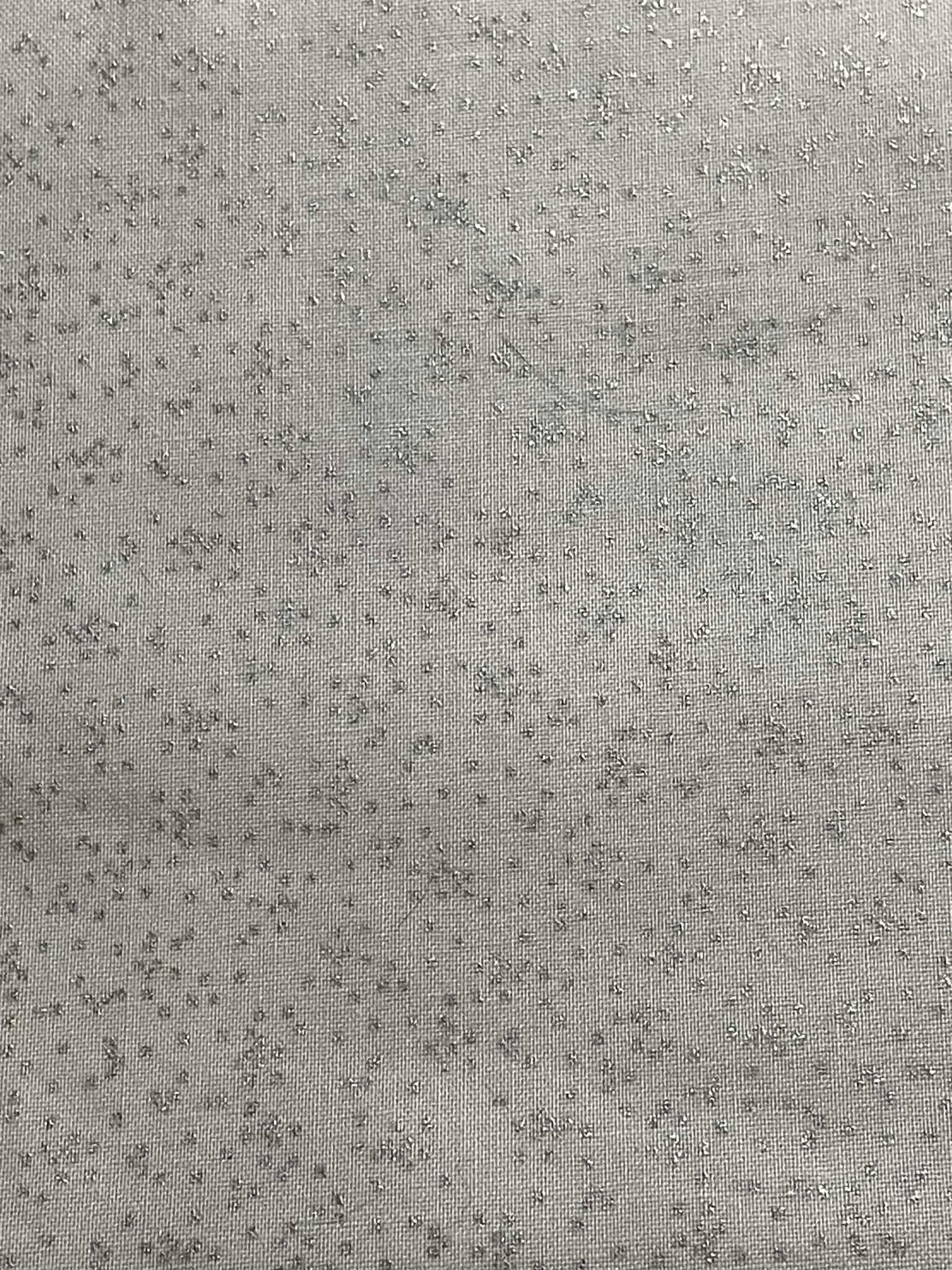 Timeless Treasures "First Frost" metallic gray.  Sold by the yard.