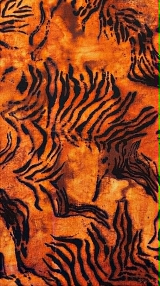 Tiger Animal Print.  Andover Fabrics.  ** REMNANT **