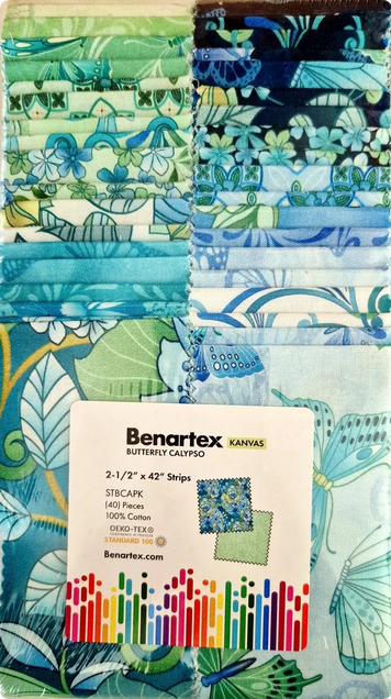 Benartex Butterfly Calypso - (40) 2 1/2" x 42" strips