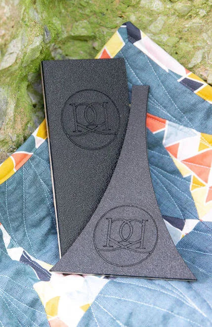 Shorthand - A curved piecing template for quilting.