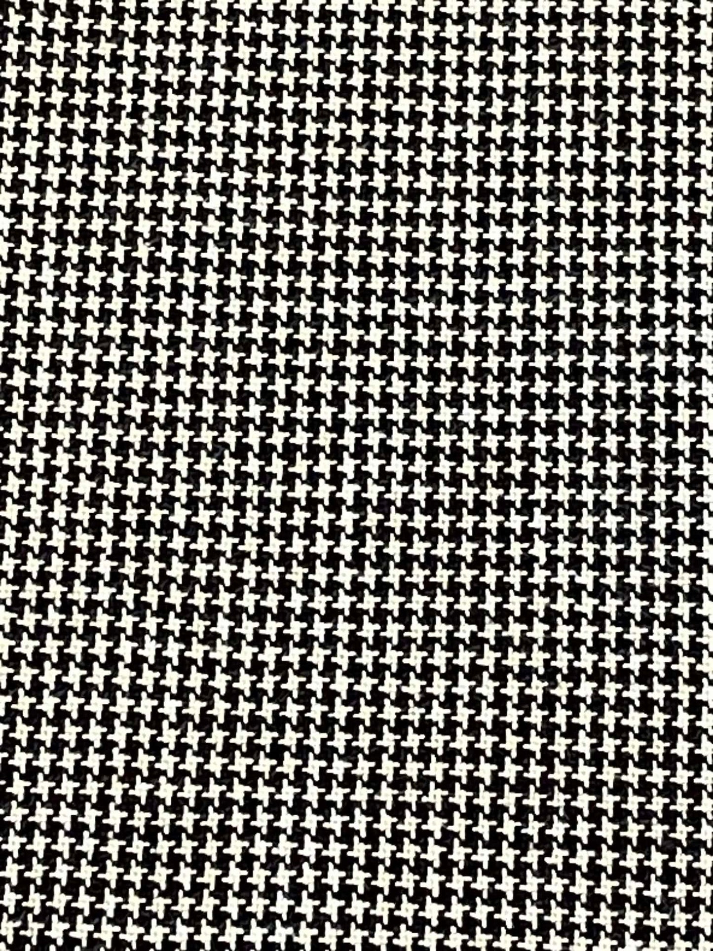 Black and white houndstooth.  Sold by the yard.