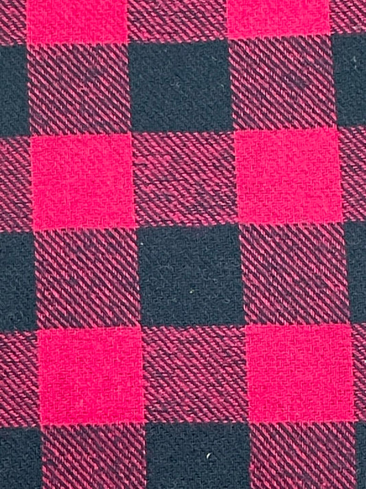 Ozark Mountain flannel.  Yarn dyed red and black check.  Sold by the yard.