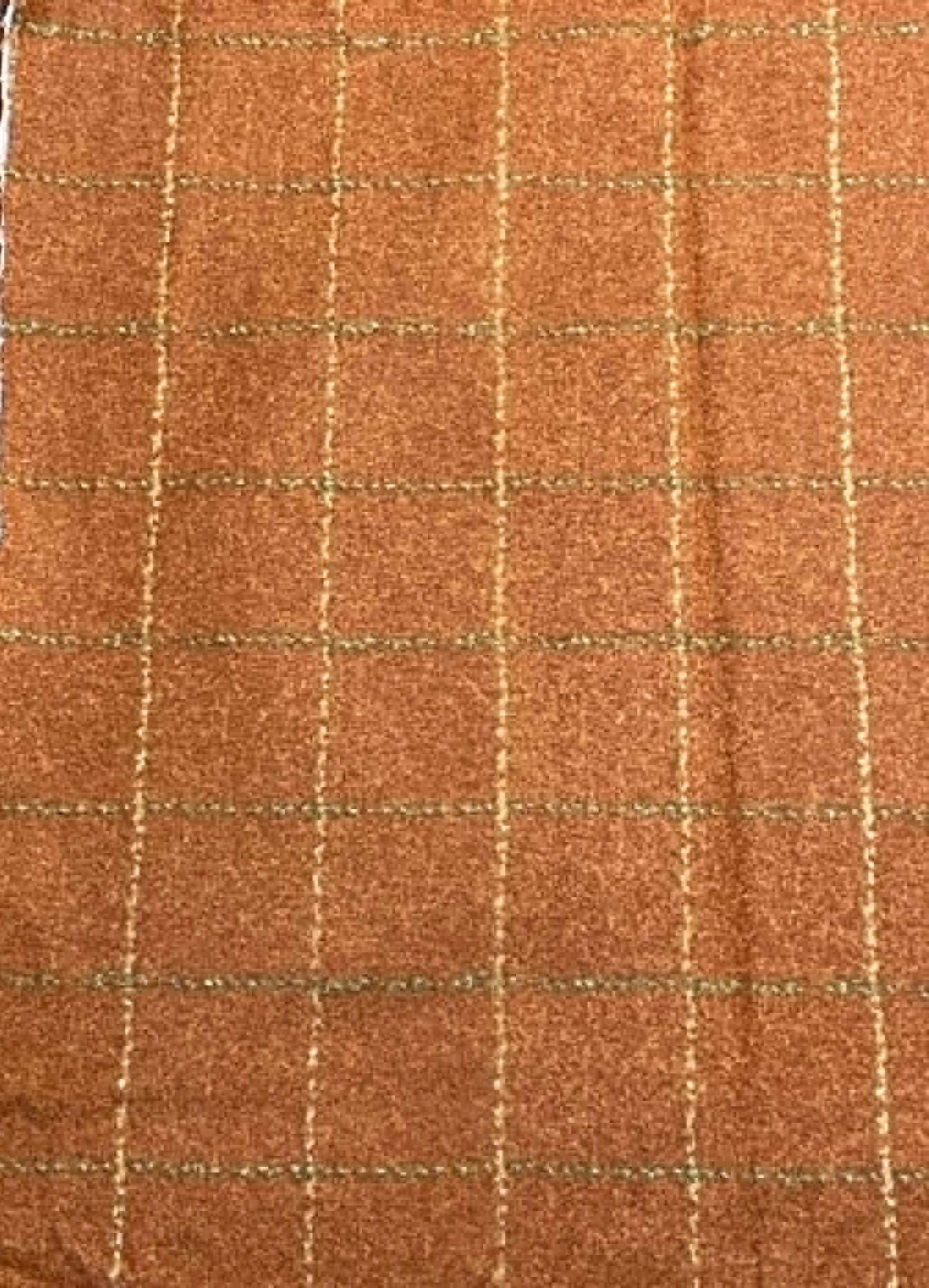 Flannel.  1879 Woolies.  Orange Plaid.   Sold by the yard.