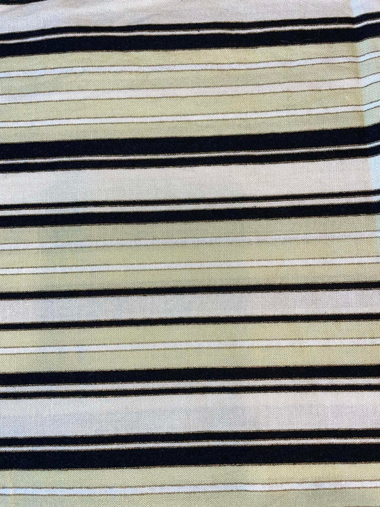 Black and lime green stripes - Sold by the 1/2 yard.