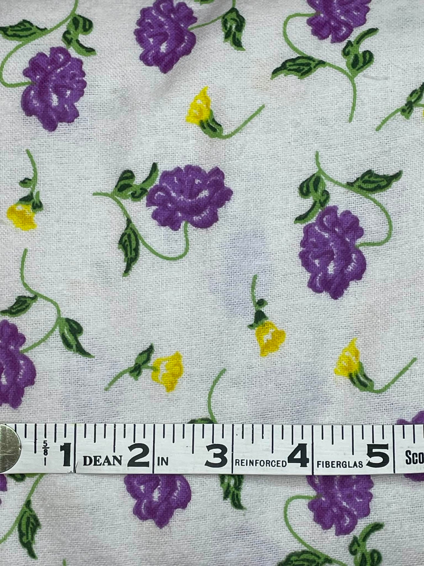 Flannel large purple and small yellow flowers.  Sold by the yard.