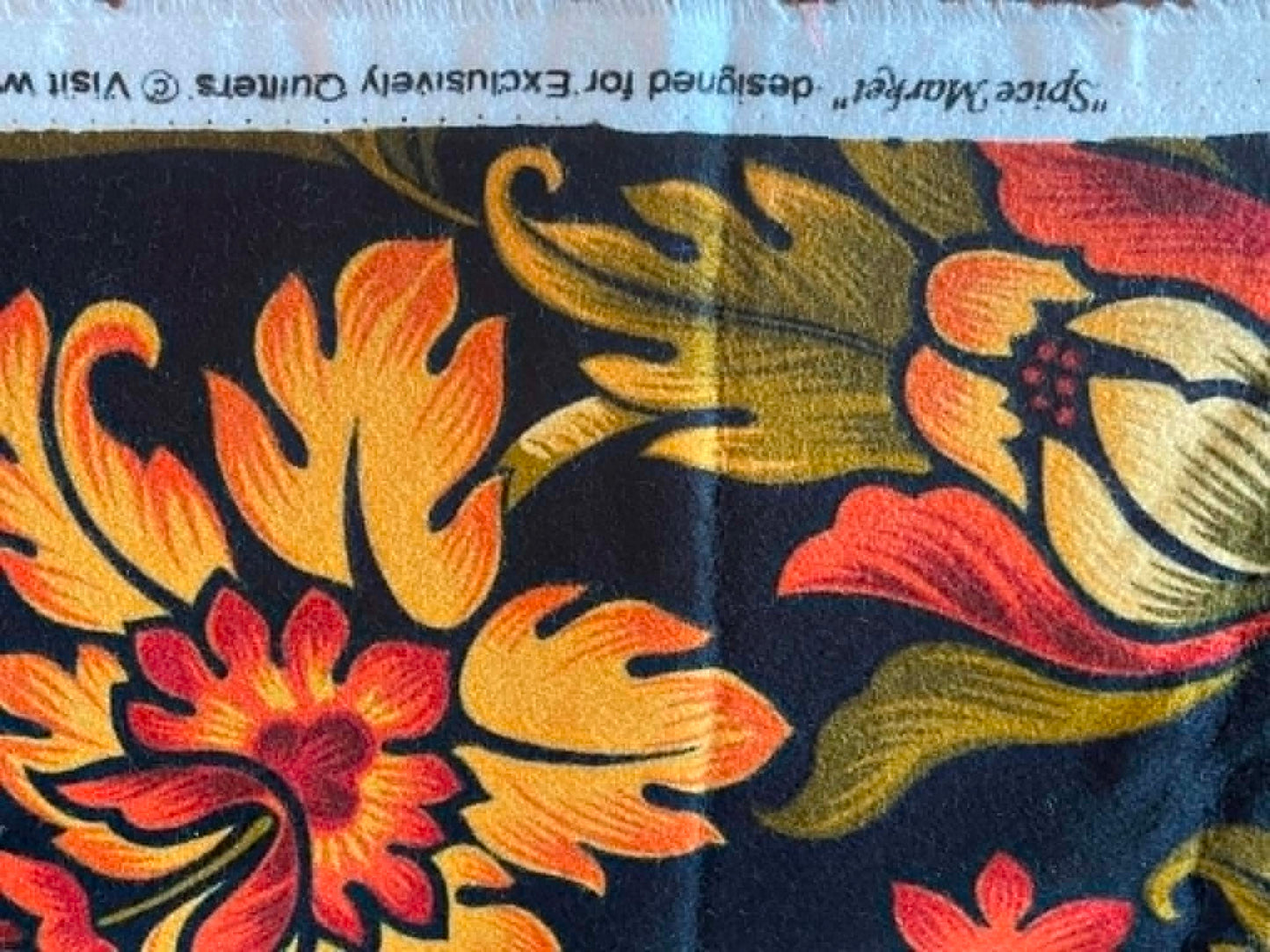 Flannel.  "Spice Market" Designed for Exclusively Quilters.  Sold by the half yard.