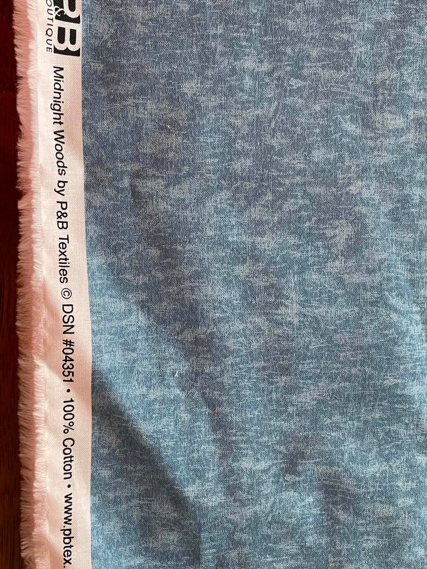 Fabric.  Midnight Woods.  Two toned blue.  Sold by the yard.