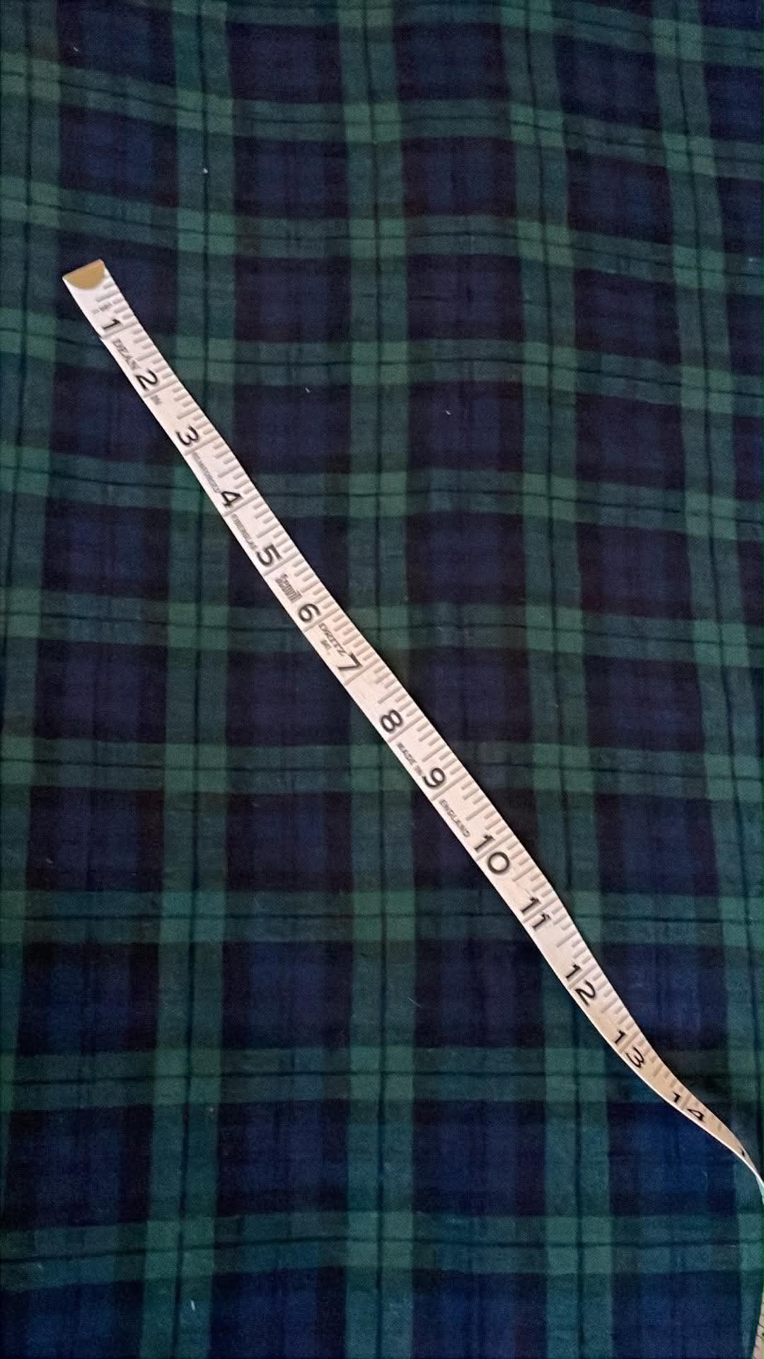 Ozark Mountain flannel.  Blue and green plaid #3.  Sold by the yard.