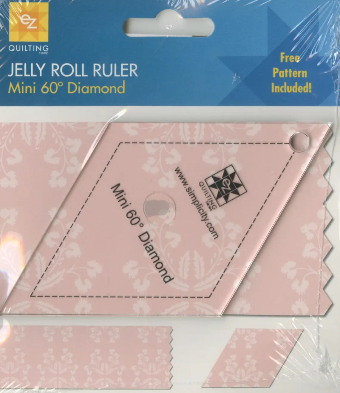 Mini diamond jelly roll ruler