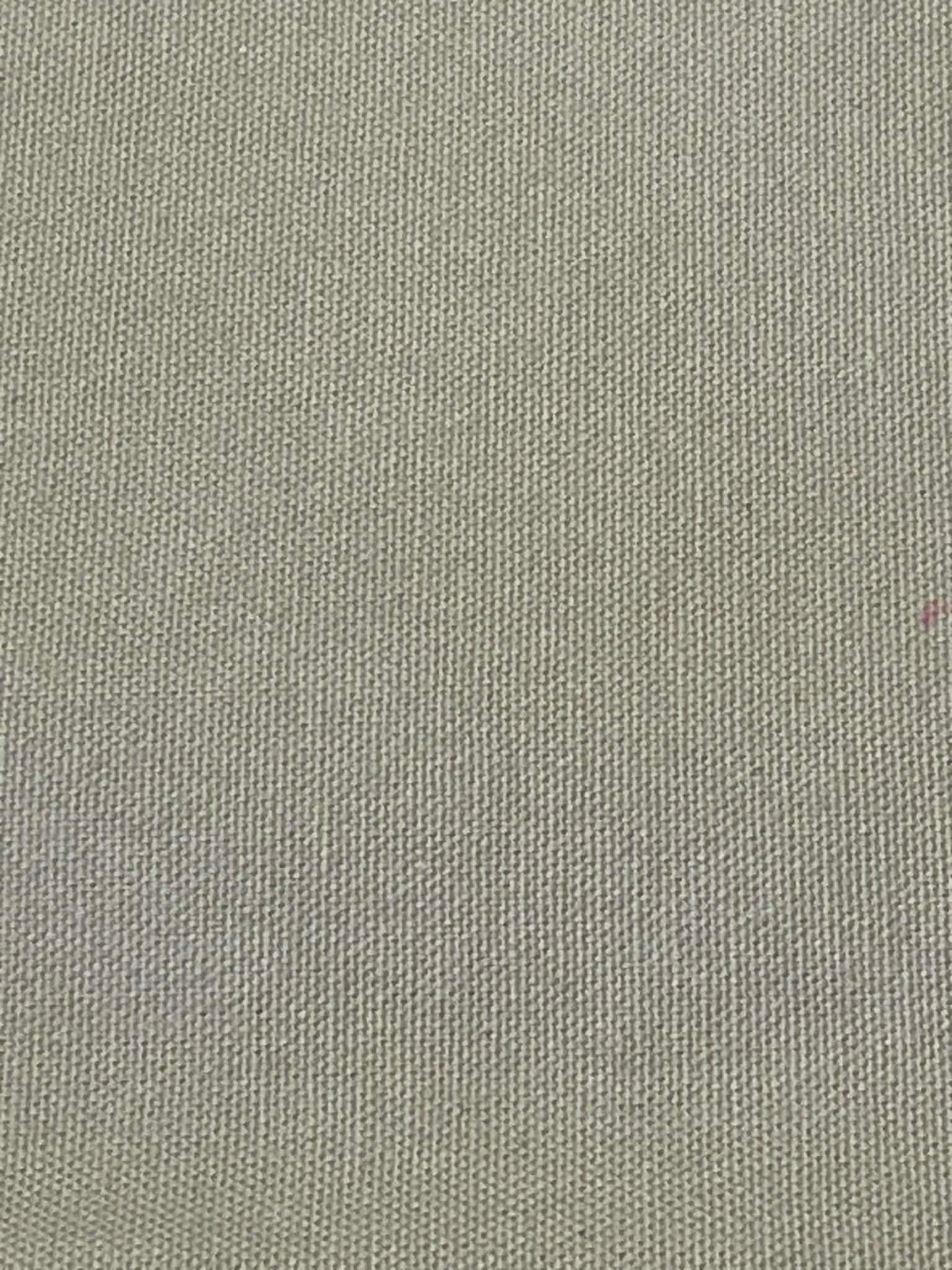 Khaki colored medium weight canvas.  Sold by the yard.