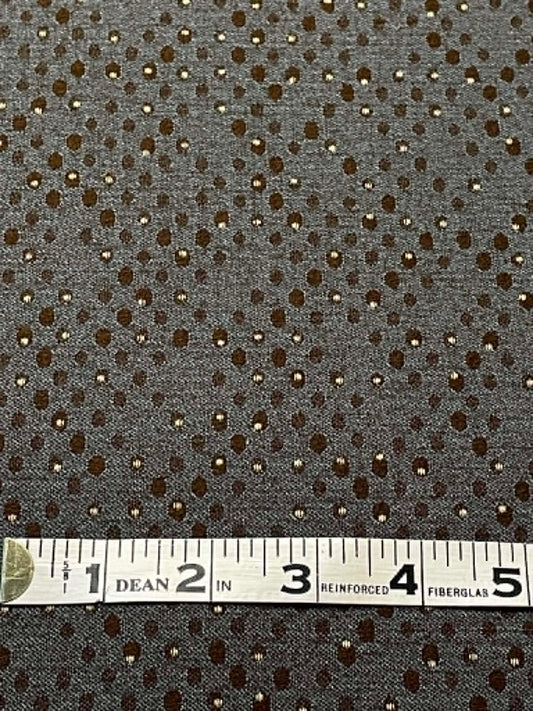 Bluish gray upholstery fabric with dots.  Sold by the yard.