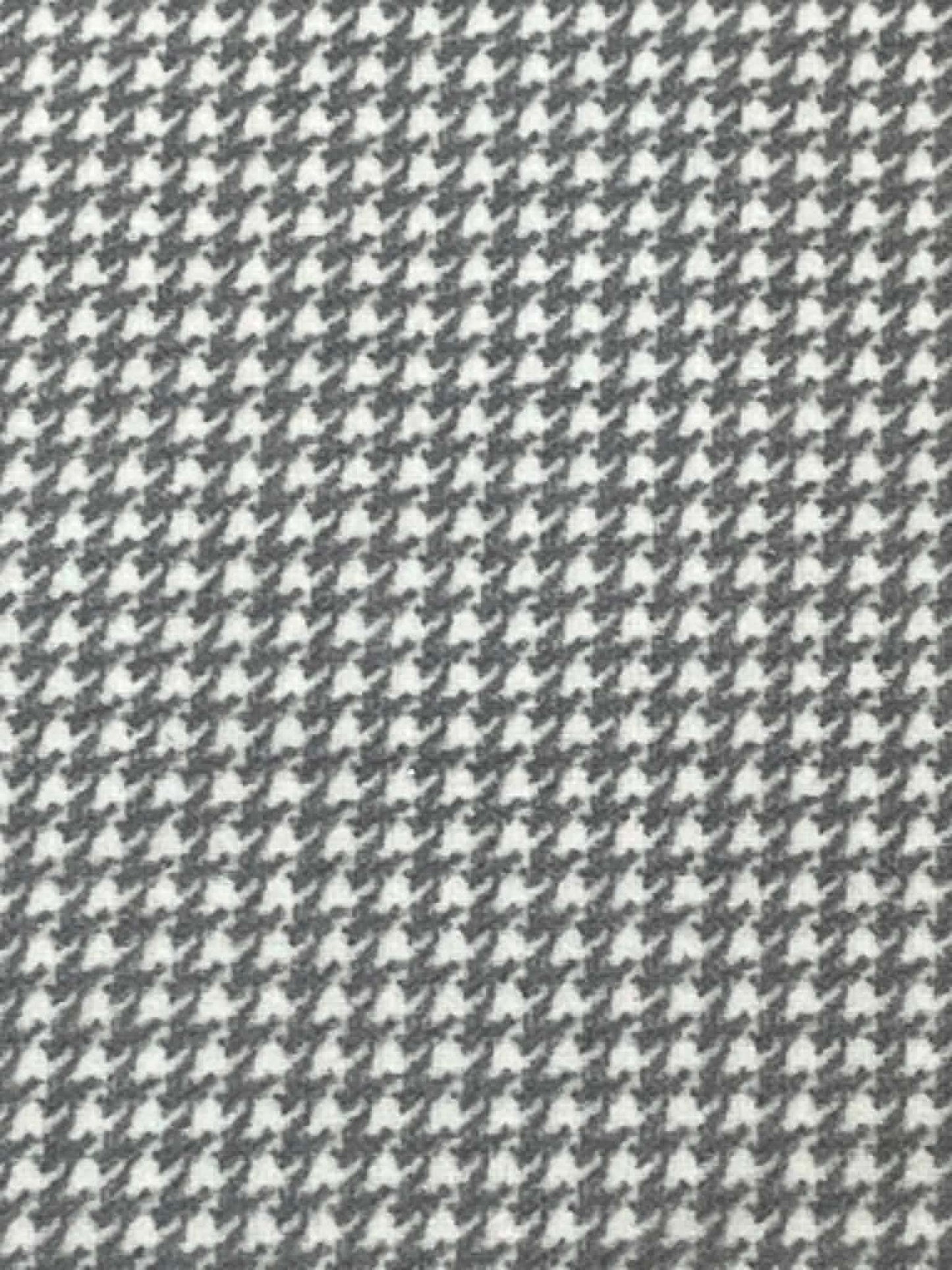 Flannel.  Gray houndstooth.  Sold by the half yard.