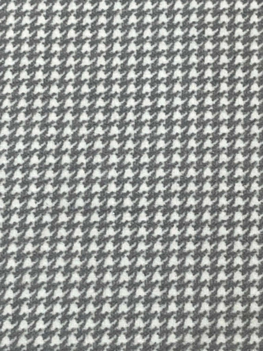 Flannel.  Gray houndstooth.  Sold by the half yard.