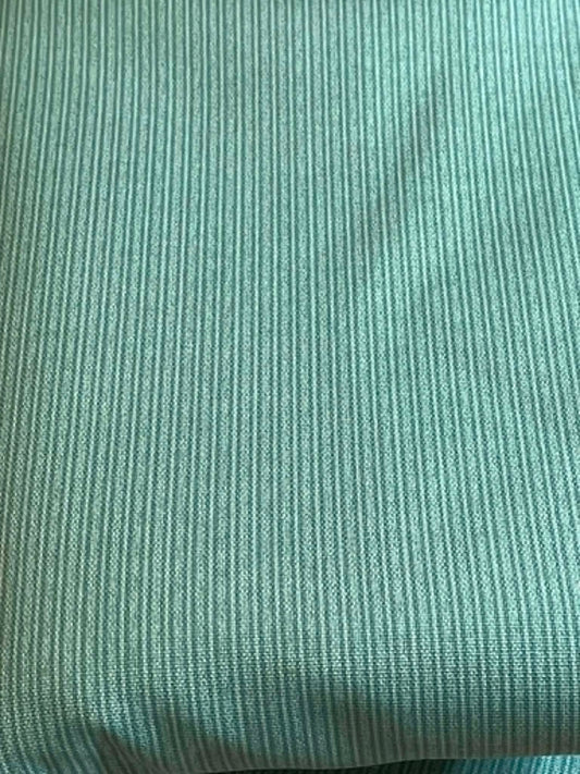 Green stripe upholstery fabric.  Sold by the yard