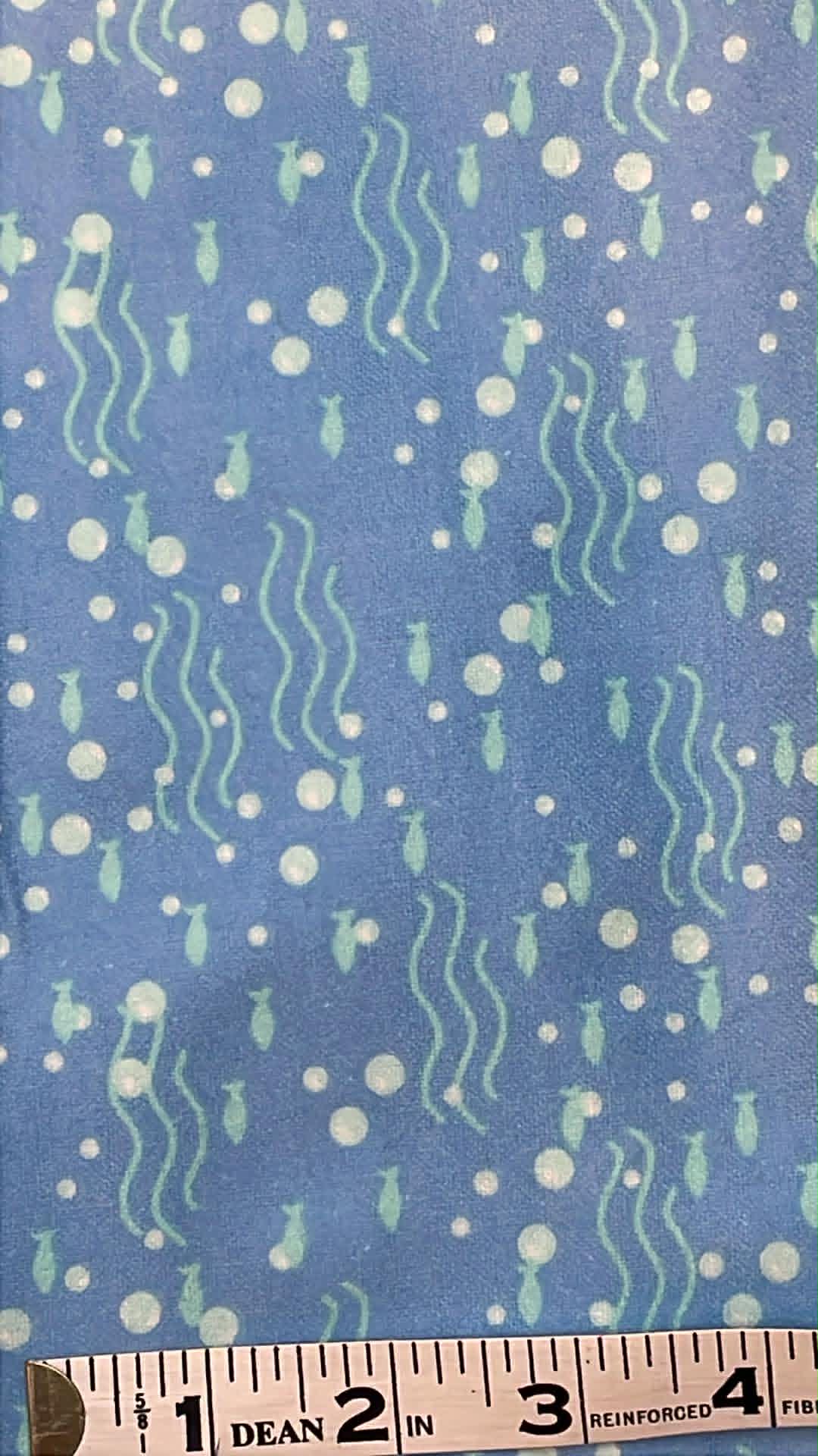 Flannel Fat Quarter - Sea Life  - #1 Sea Bubbles