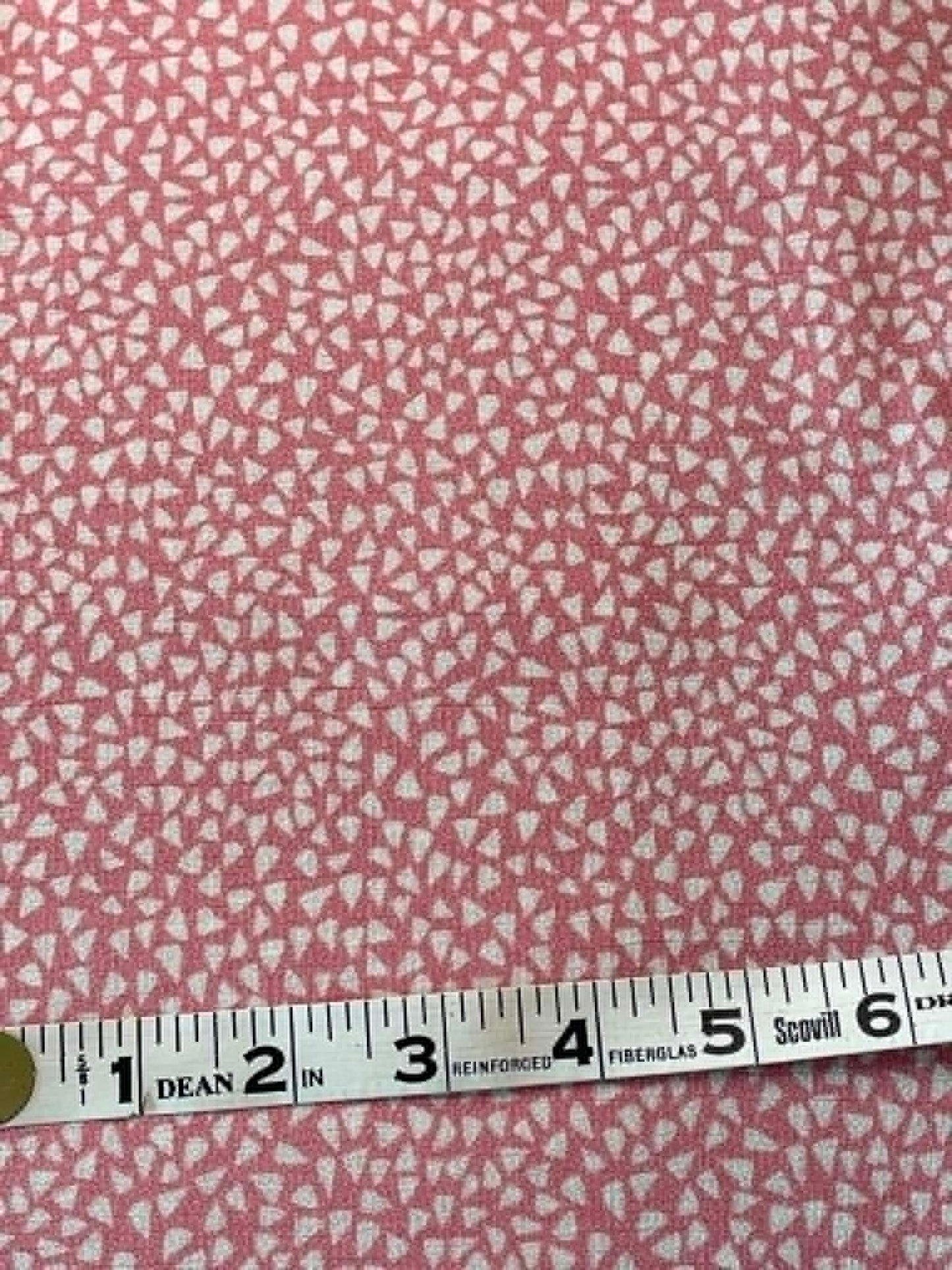 Pink crepe with white triangles.  ** REMNANT **