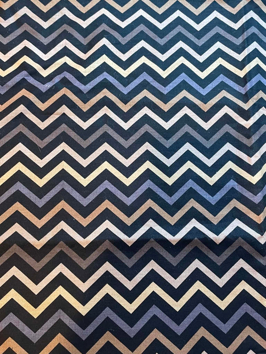 Mini Chic Chevron, Browns and black zigzag.  Sold by the yard.