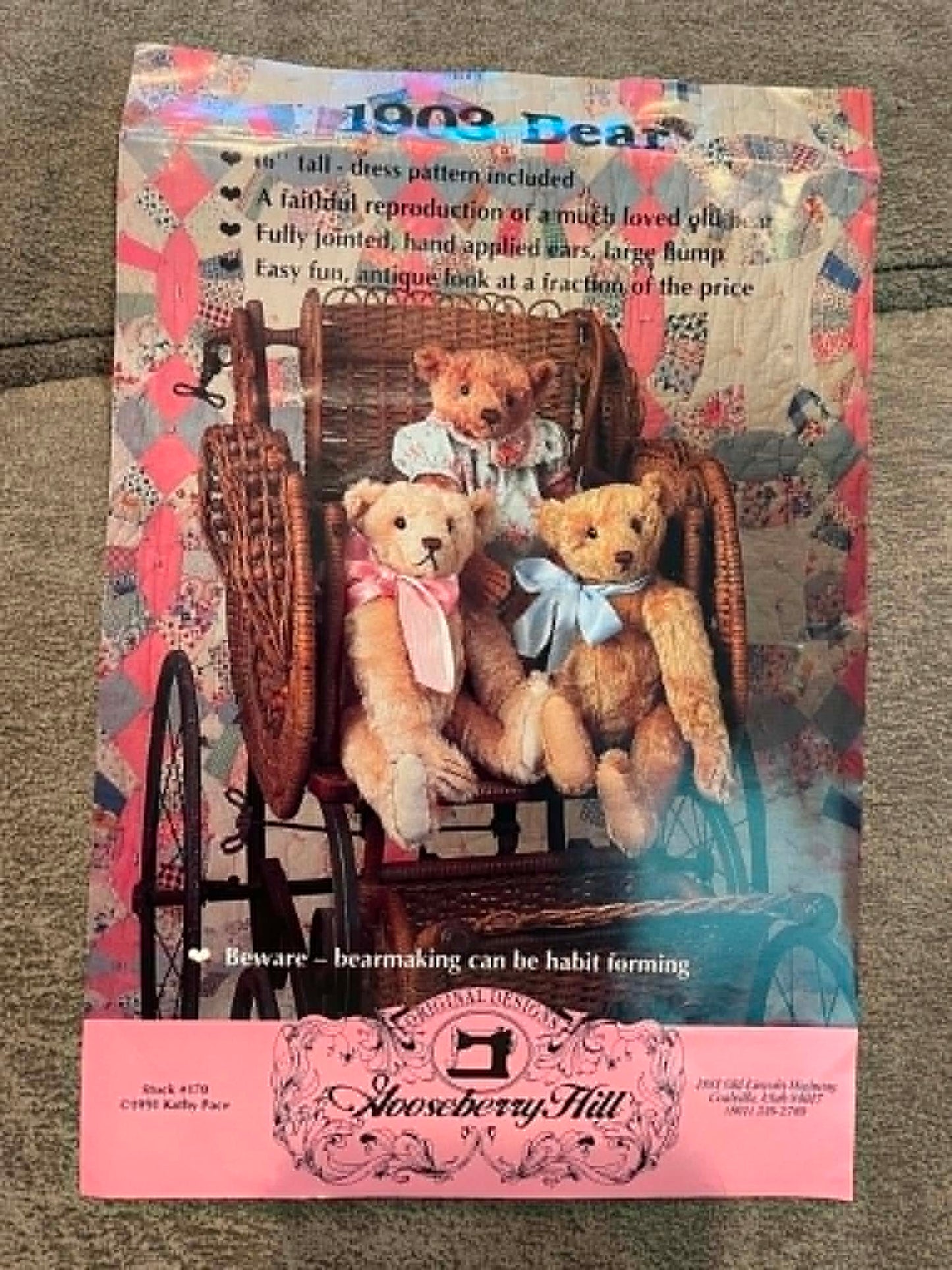 Vintage 1903 Bear pattern by Gooseberry Hill