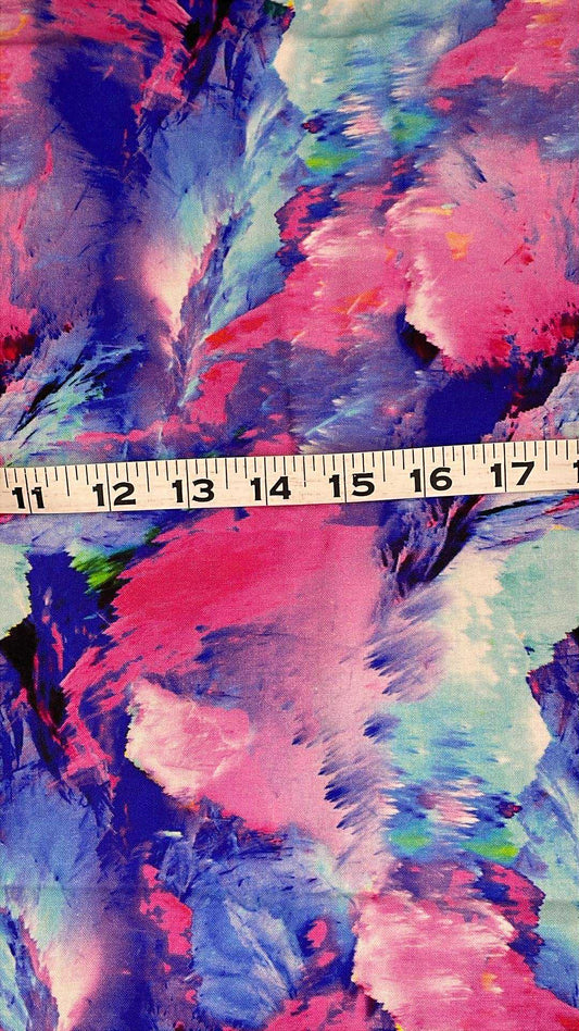 Blue and pink watercolor