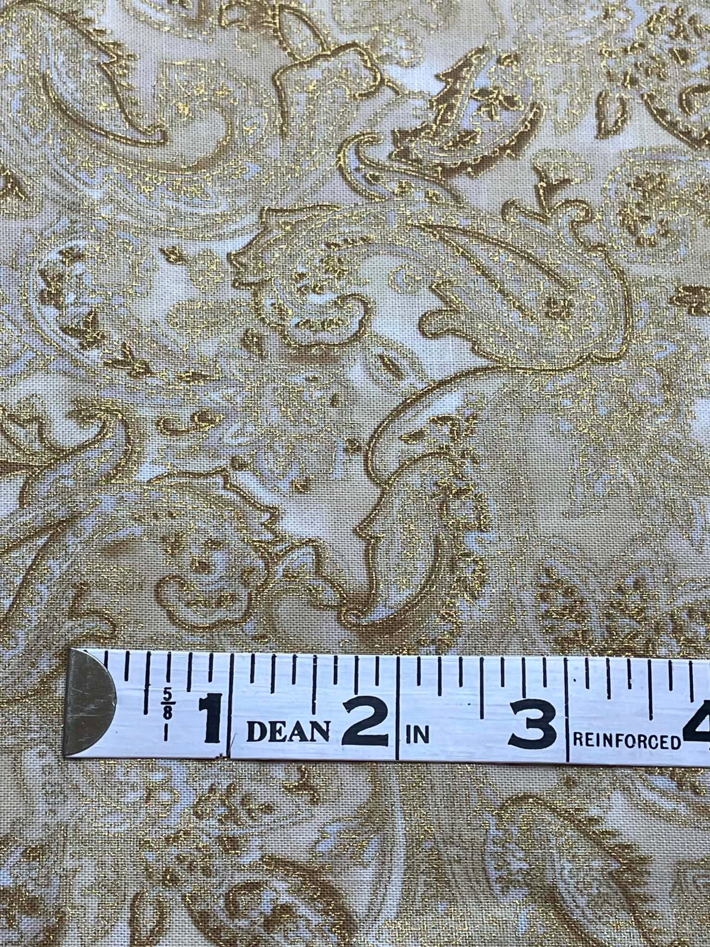 Gold tones in metallic.  Robert Kaufman.  La Scala.  Sold by the yard.